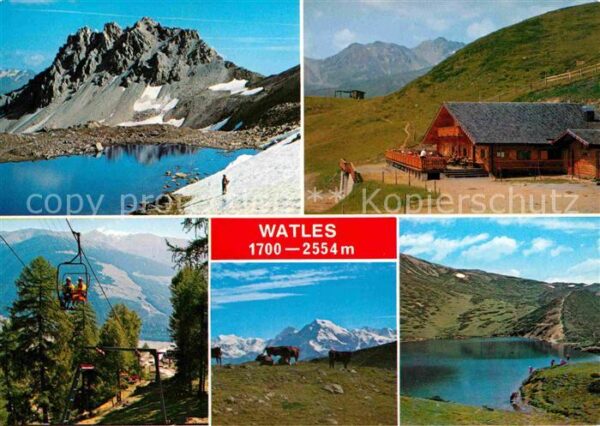 Vinschgau Val Venosta Wandergebiet Watles See Panorama Bergga