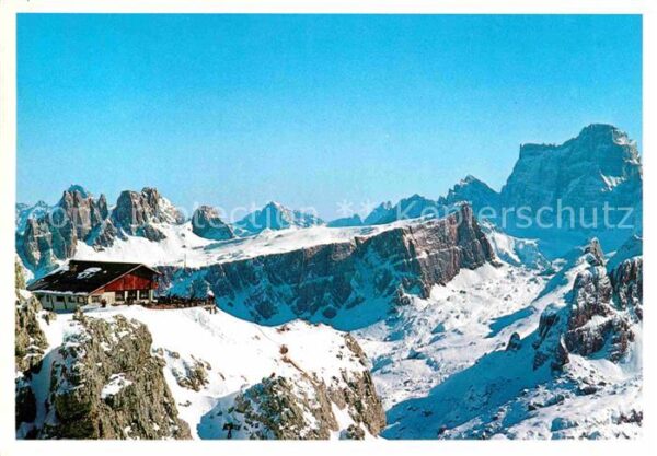 Cortina d Ampezzo Lagazuoihütte mit Croda da Lago und Mon