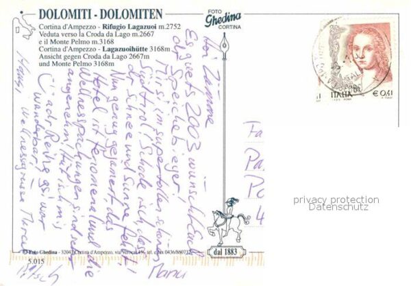 Cortina d Ampezzo Lagazuoihütte mit Croda da Lago und Mon – Bild 2