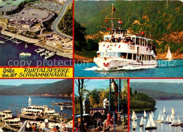 Rurtalsperre Schwammenauel Fliegeraufnahme Fahrgastschiff Hafen Se