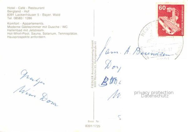 Lackenhaeuser Niederbayern Hotel Restaurant Bergland Hof Gastraum – Bild 2