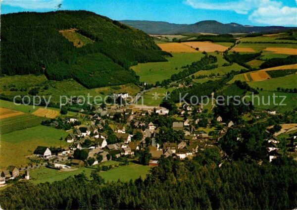 Oberkirchen Sauerland Fliegeraufnahme Gasthof Schütte