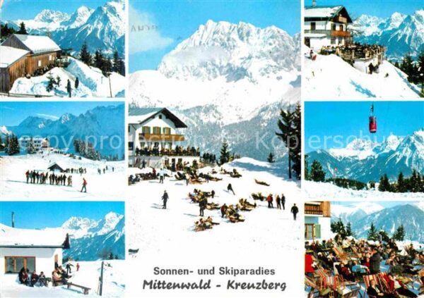 Mittenwald Bayern Skiparadies Kreuzberg St Anton und Wörn