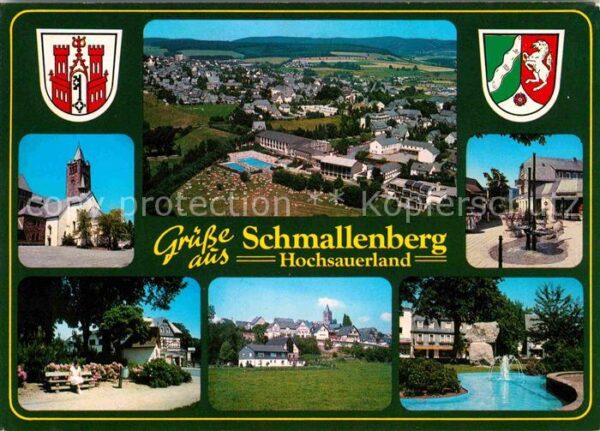 Schmallenberg Kirche Fliegeraufnahme Dorfplatz Panora