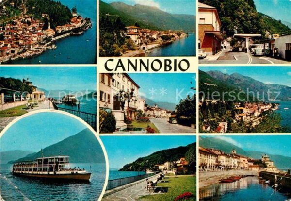 Cannobio Lago Maggiore Orts und Teilansichten Fahrgastschiff