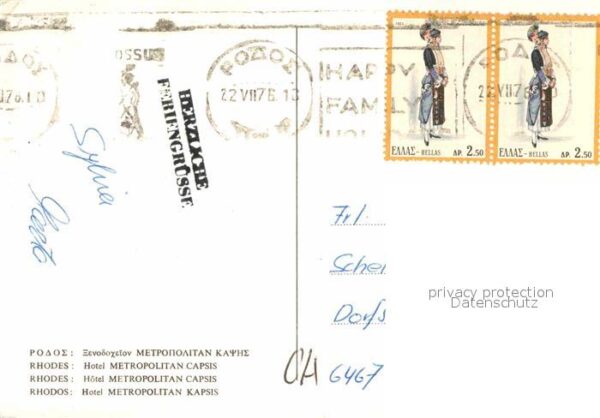 Rhodos Rhodes Aegaeis Hotel Metropolitain Kapsis – Bild 2