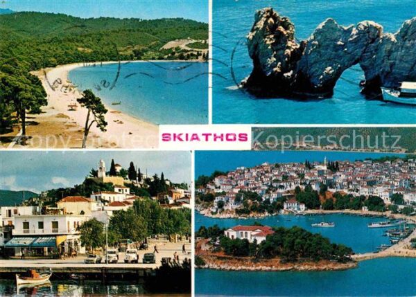 Skiathos Strand Felsenbrücke Panorama