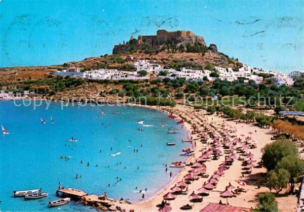 Rhodos Rhodes Aegaeis Lindos Strand