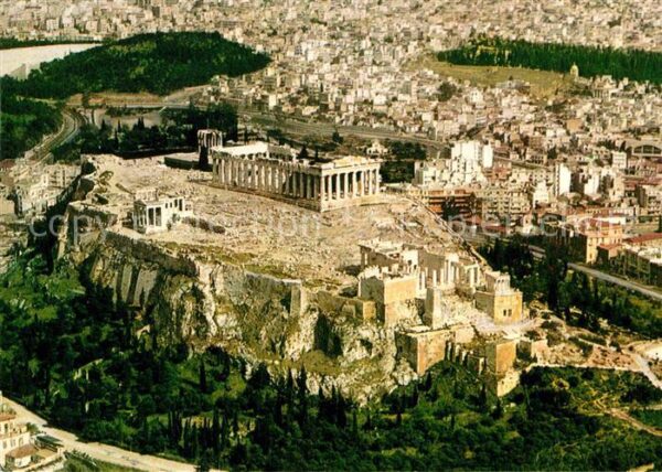 Athen Griechenland mit Akropolis Fliegeraufnahme