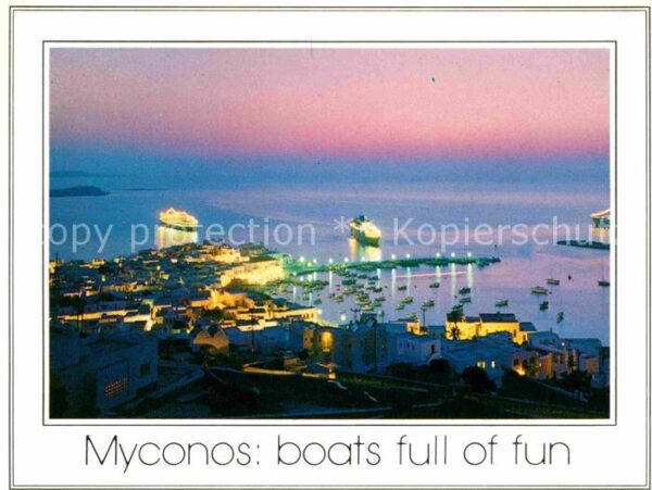 Myconos Boats full of fun