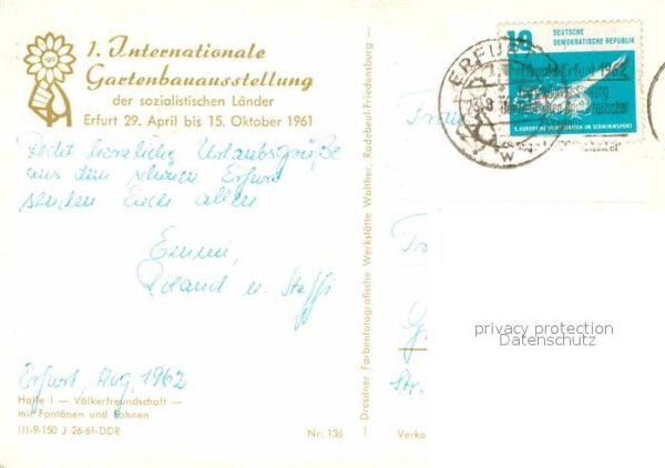 Gartenbauaustellung IGA Erfurt Halle I Völkerfreundschaft F – Bild 2