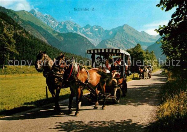 Pferdekutschen Stellwagen Birgsautal Trettachspitze Mä