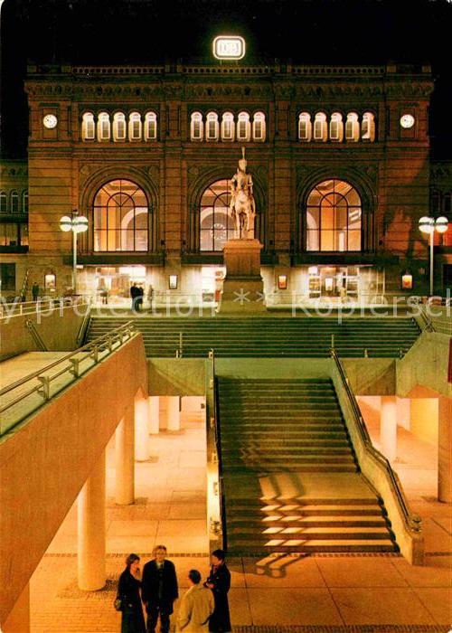 Bahnhof Hannover Hauptbahnhof bei Nacht