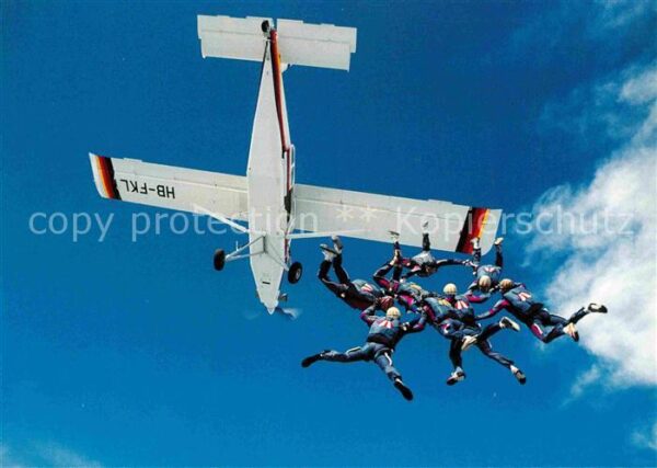 Fallschirmspringen 8er-Abgang aus PC-6
