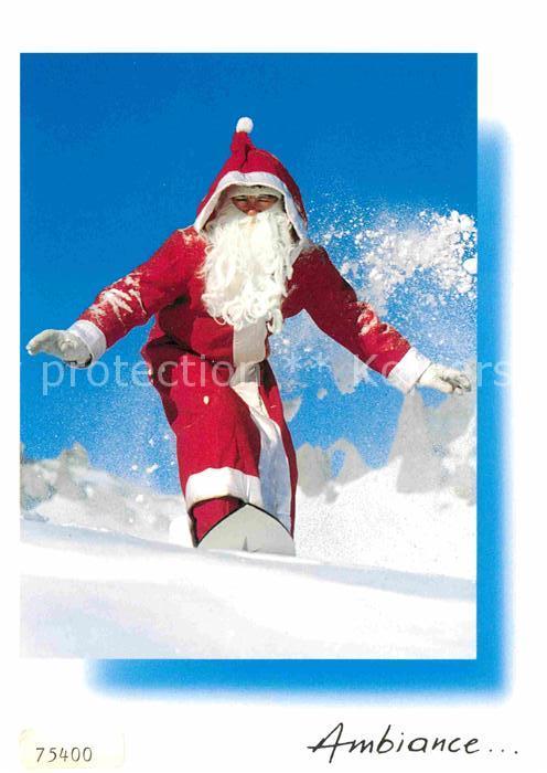 Weihnachtsmann Nikolaus Snowboard