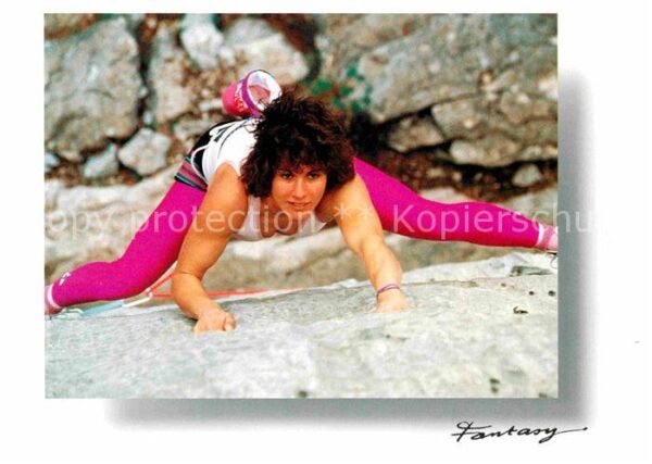 Klettern Bergsteigen Frau Verlag Engadin Press Samedan