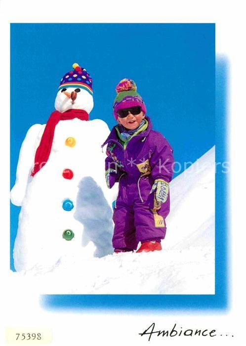 Schneemann Kind Skianzug