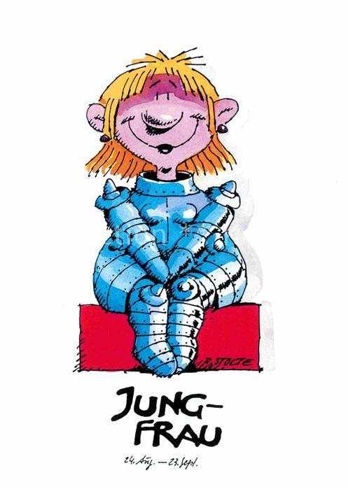 Sternzeichen Jungfrau Künstler R. Stolte
