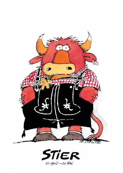 Sternzeichen Stier Künstler R. Stolte