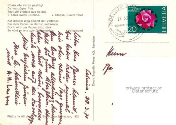 Kuenstlerkarte P. R. Berry Pferde Berge Volskmund V. S – Bild 2
