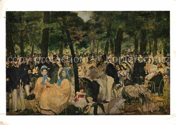 Kuenstlerkarte Manet La Musique aux Tuileries