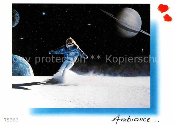 Wintersport Snowboarden Weltall