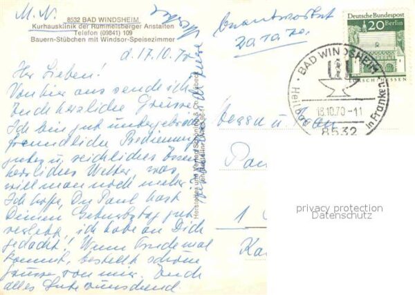 Bad Windsheim Kurhausklinik Bauern-Stübchen Windsor-S – Bild 2