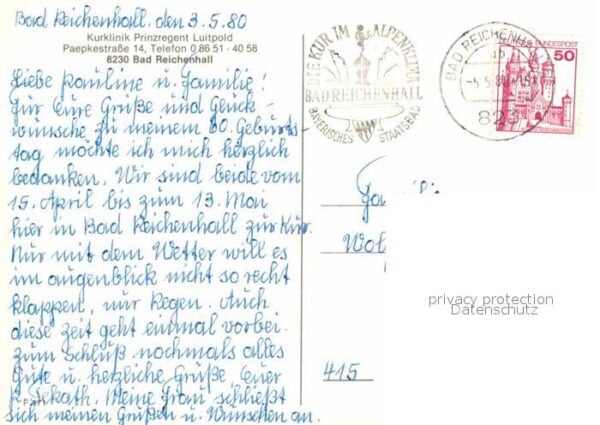 Bad Reichenhall Kurklinik Prinzregent Luitpold – Bild 2