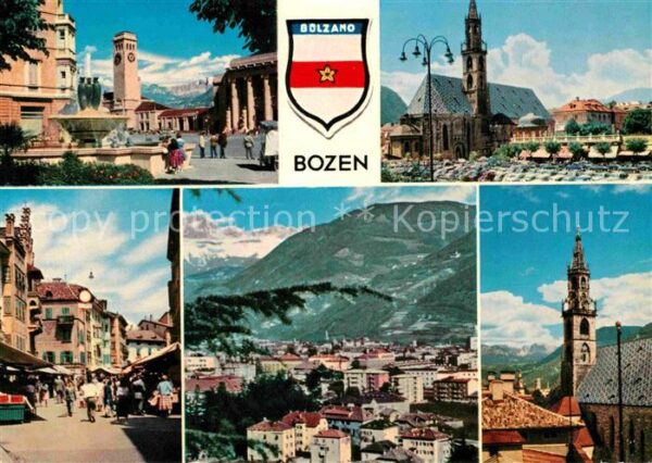 Bozen Suedtirol Piazza Stazione colla fontana Piazza Wa