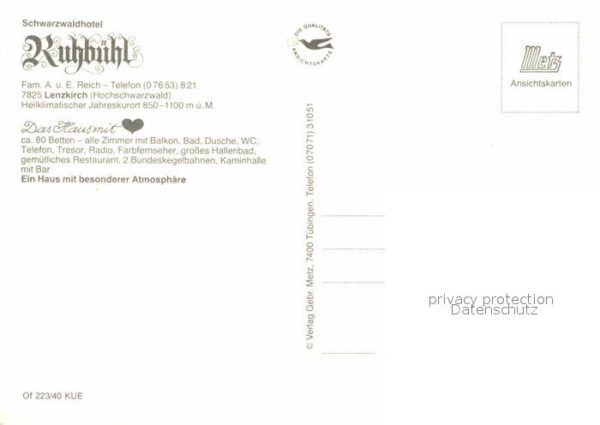 Lenzkirch Schwarzwald Hotel Ruhbühl – Bild 2