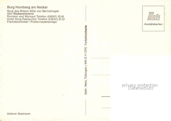 Neckarzimmern Burg Hornberg Gastraum – Bild 2