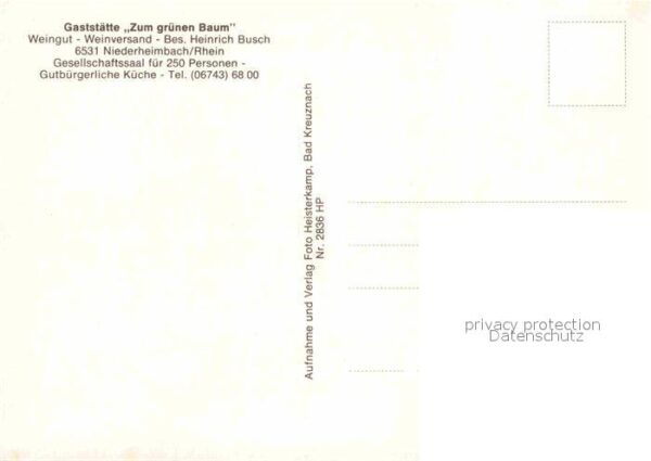 Niederheimbach Bingen Gaststätte Zum grünen Baum – Bild 2