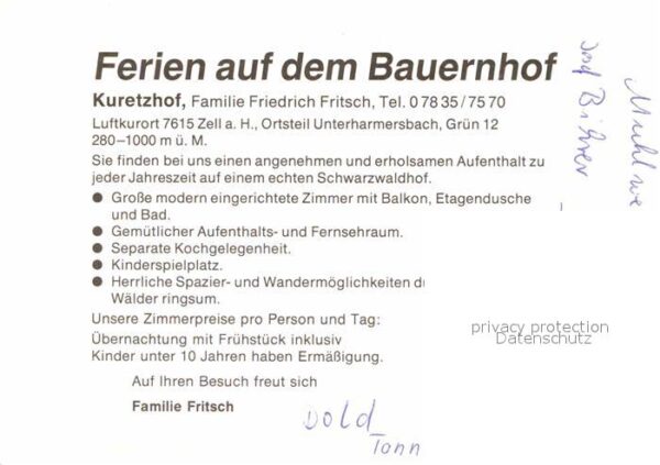 Unterharmersbach Kuretzhof – Bild 2