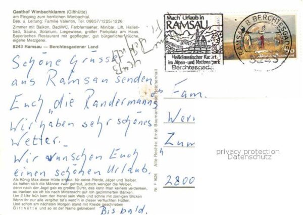 Ramsau Berchtesgaden Gasthof Wimbachklamm – Bild 2
