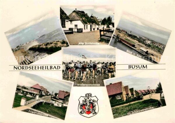 Buesum Nordseebad Strand Friedrichstrasse Wattpolonaise B