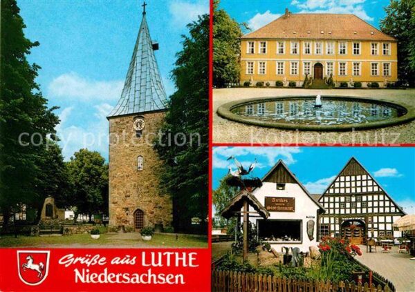 Luthe Kirche Brunnen Fachwerkhaus