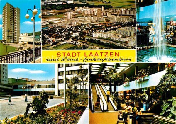 Laatzen Fliegeraufnahme Hochhaus Einkaufszentru