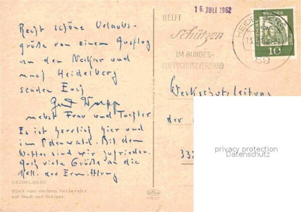 Heidelberg Neckar Blick vom rechten Neckarufer – Bild 2