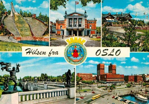 Oslo Norwegen Holmenkollen Nationaltheater Rathaus