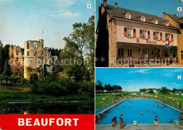 Beaufort Befort Luxembourg Chàteau Mairie Schwimmbad