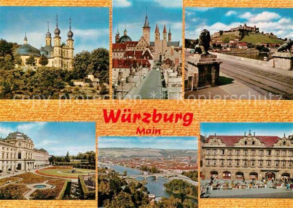Wuerzburg Schloss Park Gesamtansicht