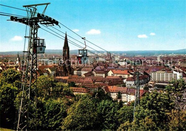 Freiburg Breisgau Schlossbergseilbahn Blick vom Dattler
