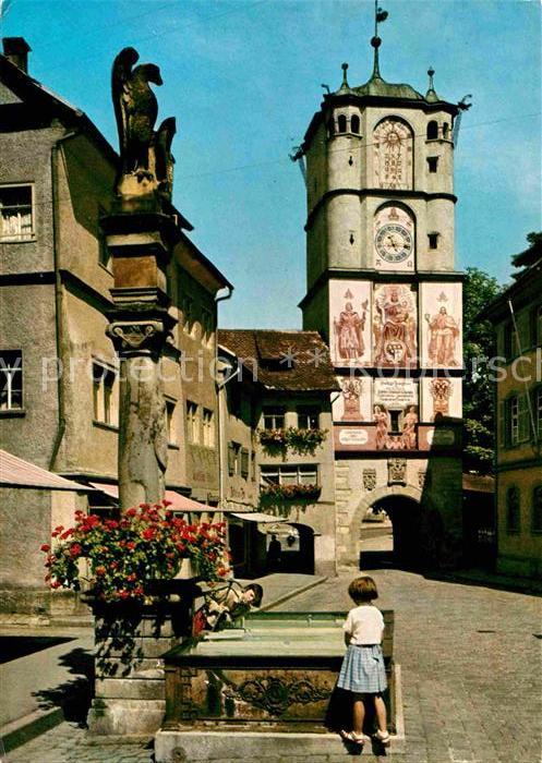 Wangen Allgaeu Herrenstrasse mit Ravensburger Tor