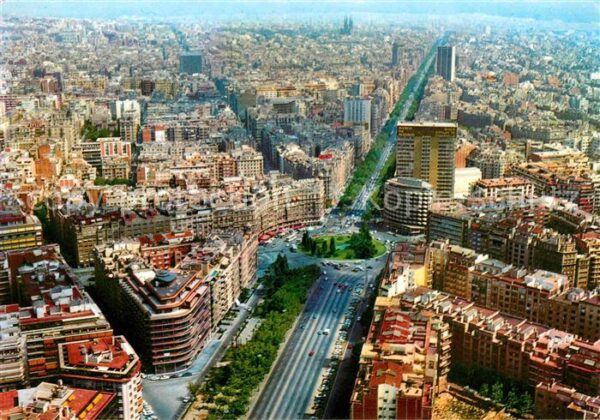 Barcelona Cataluna Fliegeraufnahme Plaza Calvo Sotelo