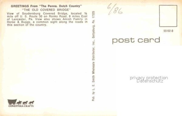 Lancaster Pennsylvania The Penna Dutch Country Soudersburg Bri – Bild 2