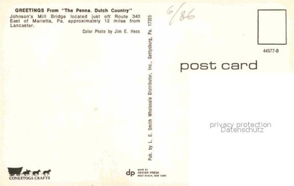 Lancaster Pennsylvania The Penna Dutch Country Soudersburg Bri – Bild 2
