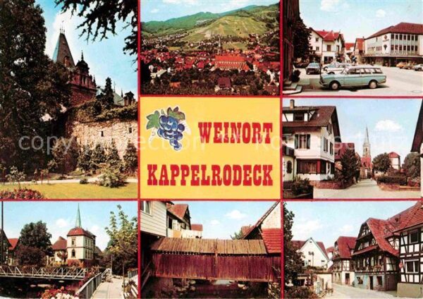Kappelrodeck Teilansichten Wein und Ferienort im Sch