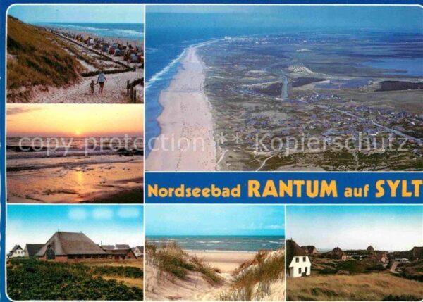 Rantum Sylt Strand Dünen Sonnenuntergang am Meer Fl