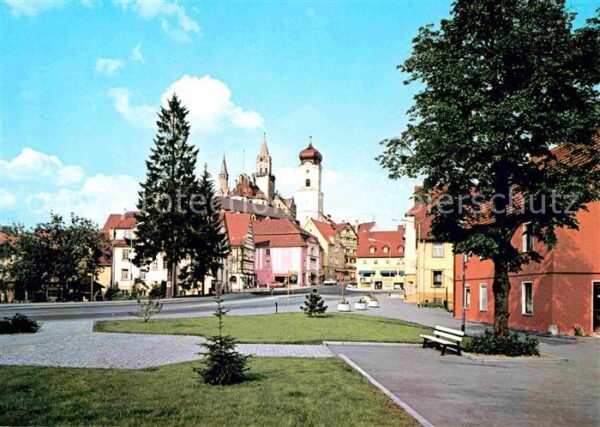 Sigmaringen Hauptstrasse mit Blick zum Schloss der