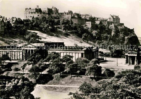 Edinburgh Scotland Castle and the National Gallery